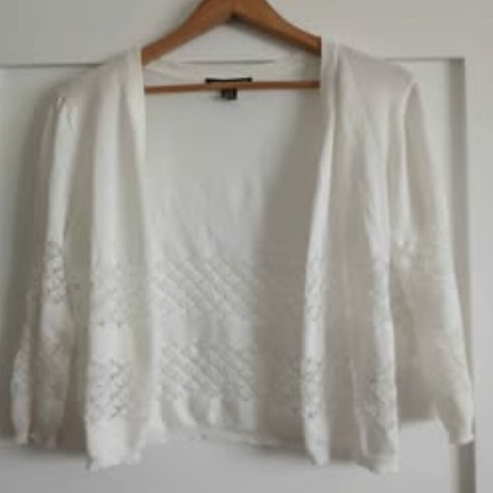 White Knit Bolero Sweater